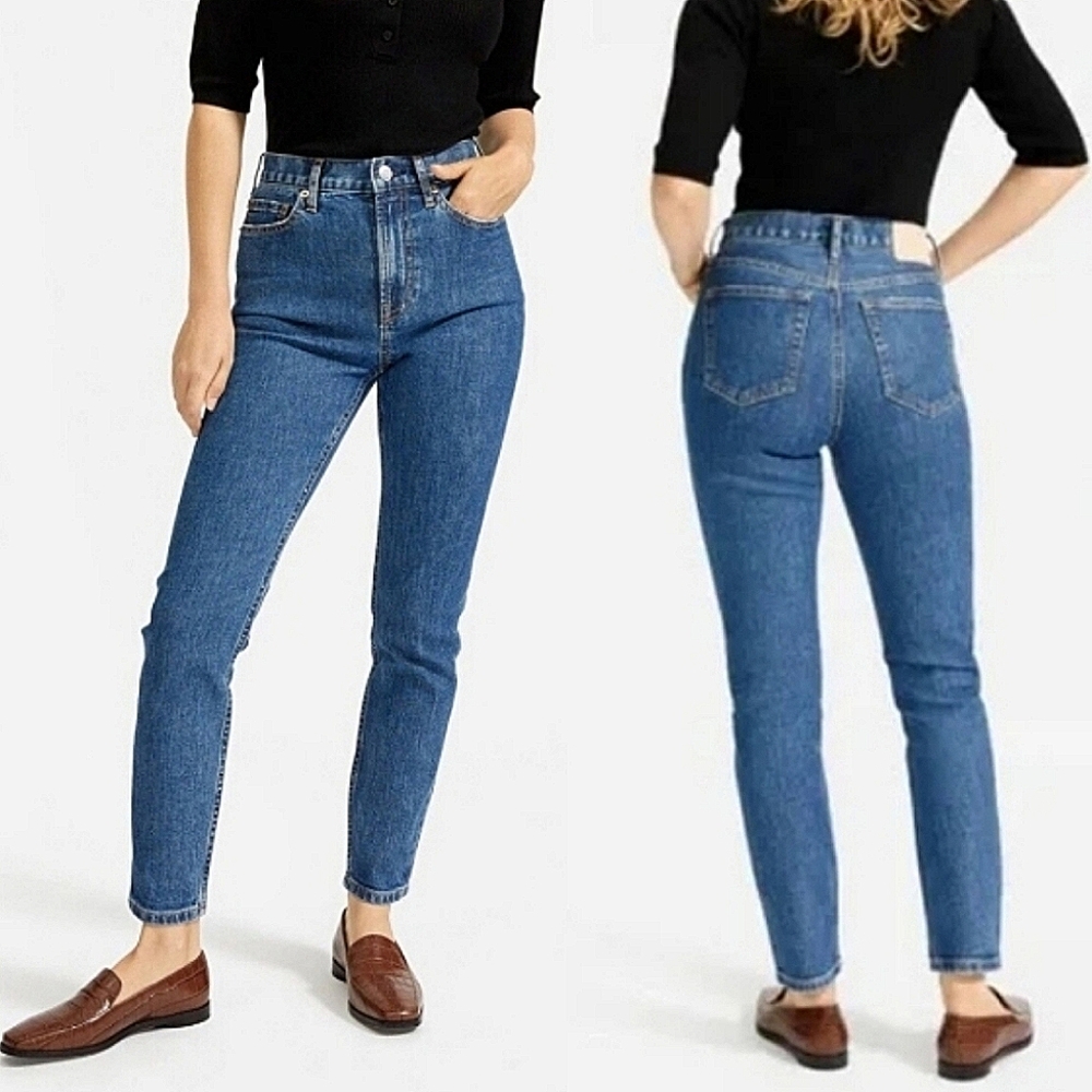 Everlane The High-Rise Skinny Jean Ankle 26 Medium Blue Wash